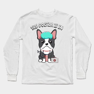 Cute Bulldog is a doctor Long Sleeve T-Shirt